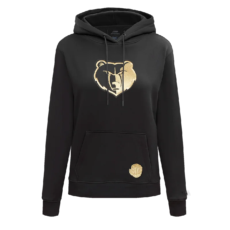 NBA MEMPHIS GRIZZLIES HOLIDAY GLAM WOMEN'S FLC PO HOODIE (BLACK)