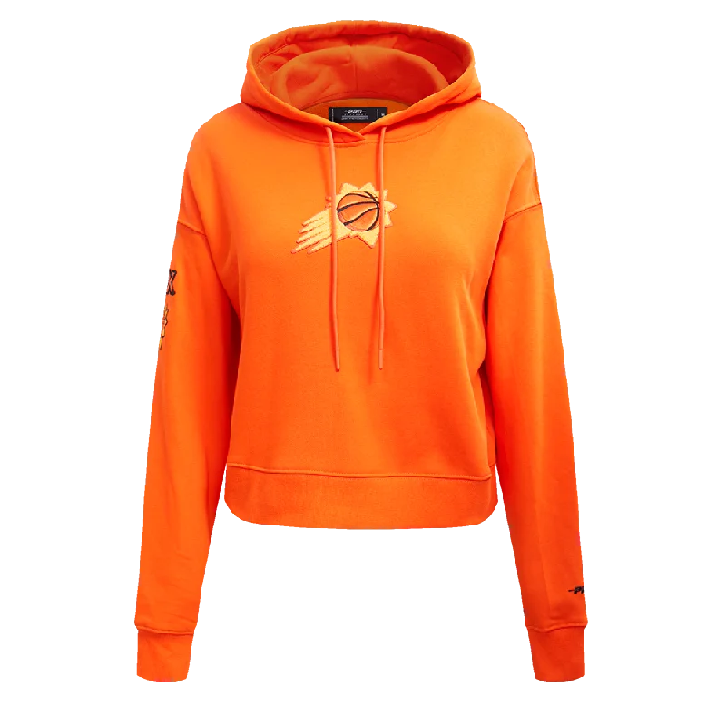 NBA PHOENIX SUNS CLASSIC WOMEN'S CROPPED PO HOODIE (ORANGE)