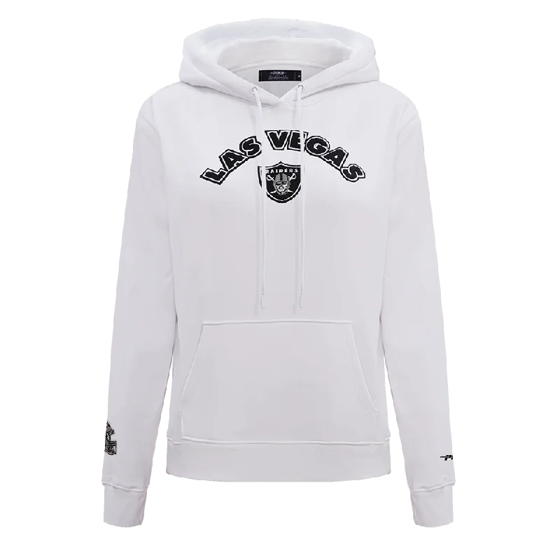 NFL LAS VEGAS RAIDERS CLASSIC WOMEN'S PO HOODIE (WHITE)