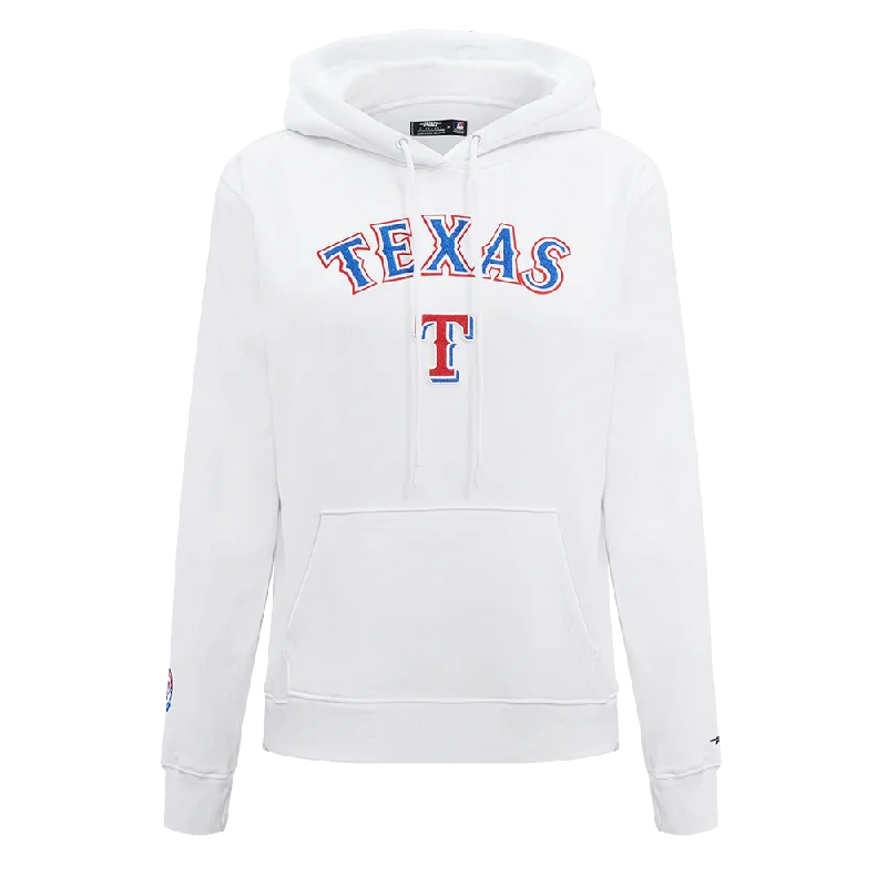 MLB TEXAS RANGERS CLASSIC WOMEN'S FLC PO HOODIE (WHITE)