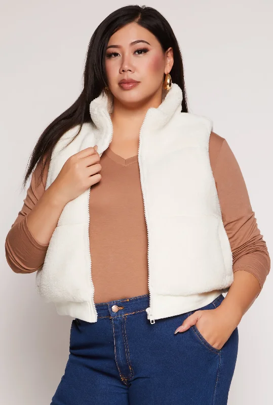 Plus Size Almost Famous Sherpa Vest