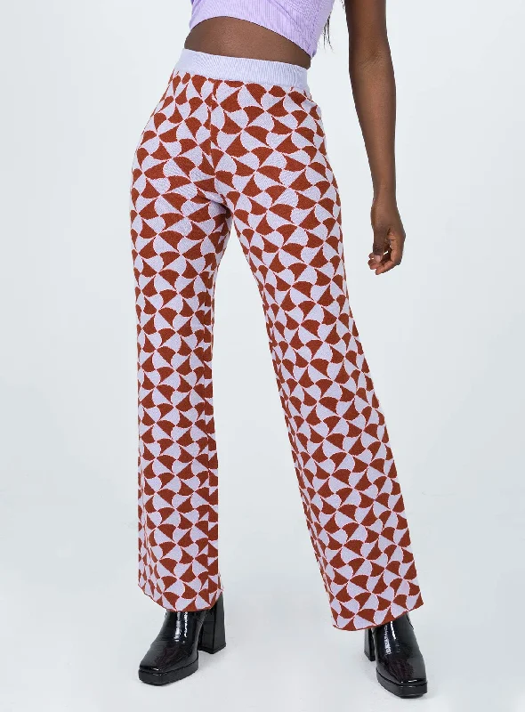 Kirsty Retro Tile Pants Pink