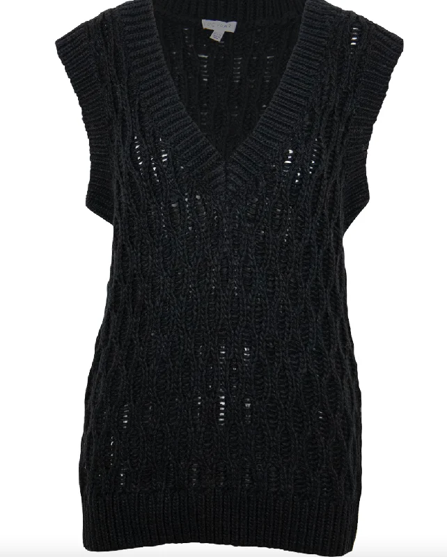 Knit Sweater Vest by Lucy Paris