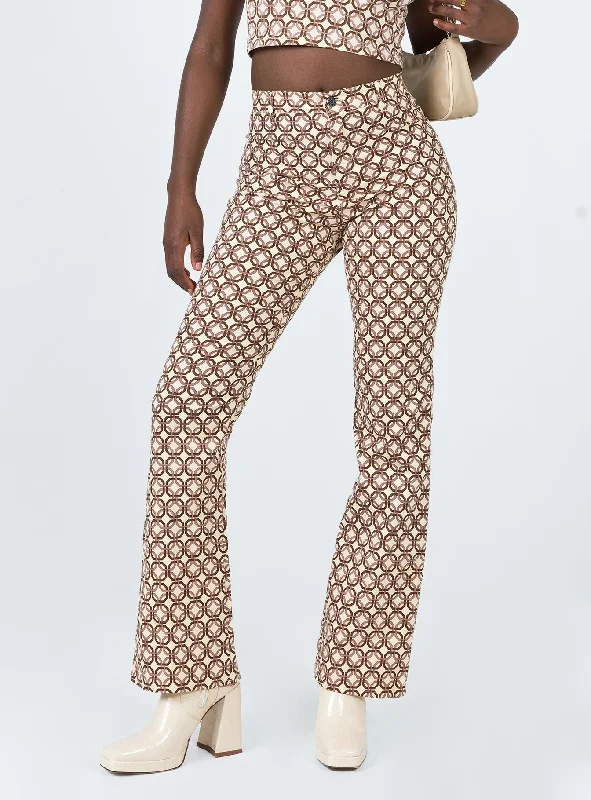 Motel Zoven Trouser Chain Tangle Beige