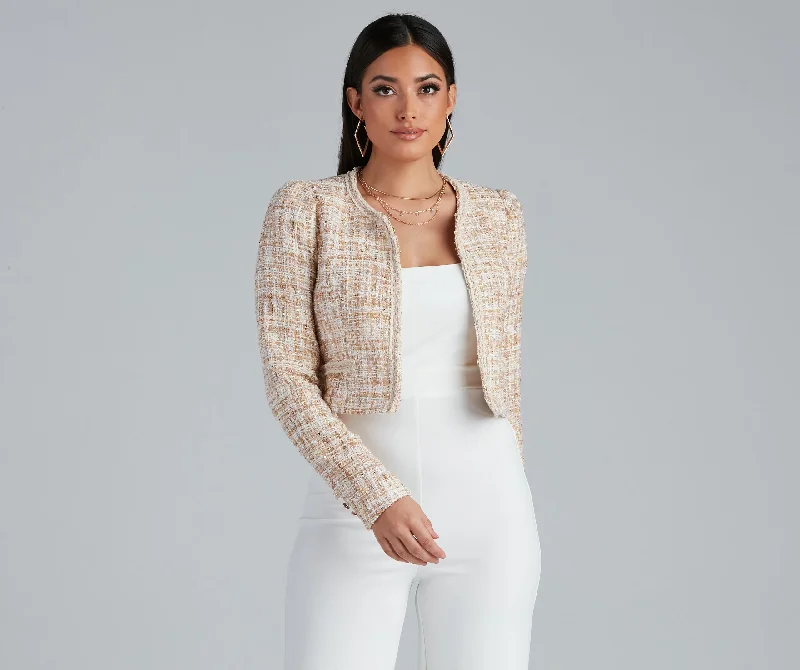 Stylishly Sophisticated Tweed Blazer