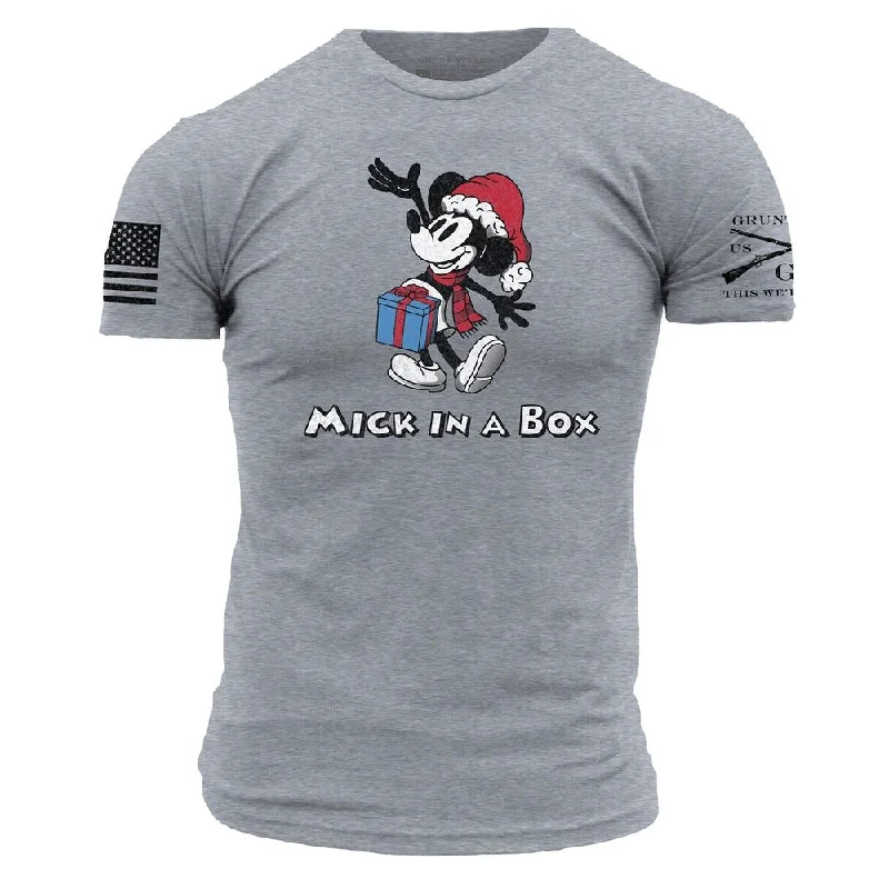 Mick In A Box T-Shirt - Dark Heather Gray