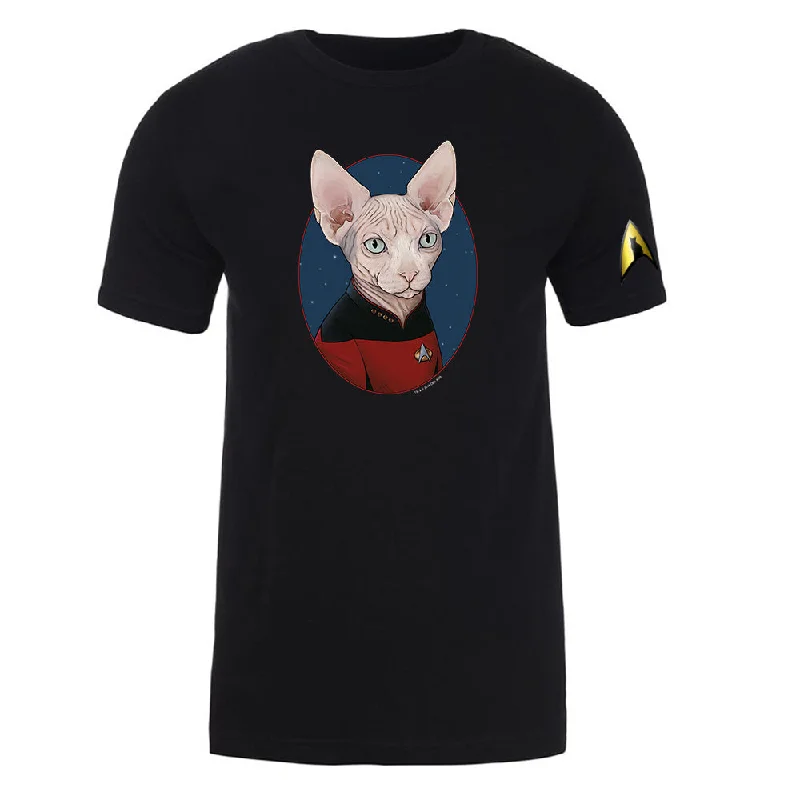 Star Trek: The Next Generation Picard Cat Portrait Adult Short Sleeve T-Shirt