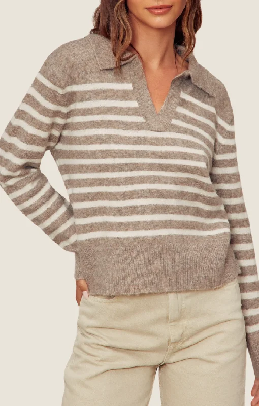 Danica Toffee Striped Sweater