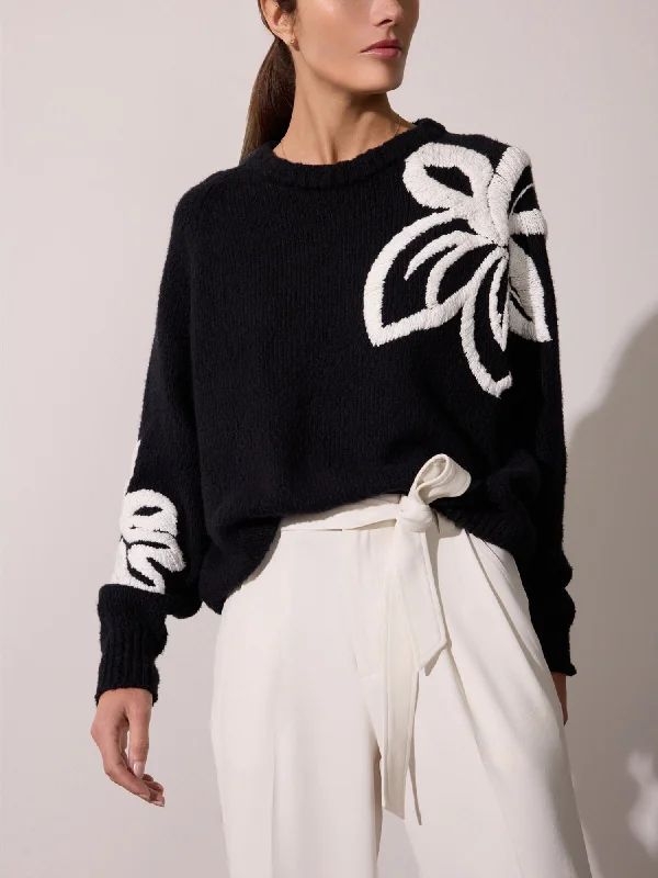 The Hibiscus Embroidered Sweater