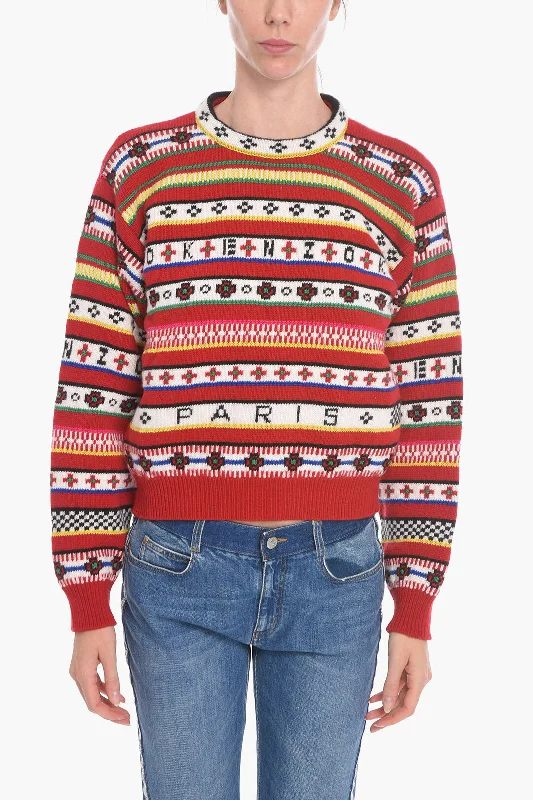 Kenzo Wool-jacquard Crewneck Sweater