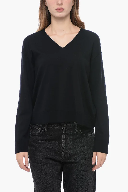 Max Mara Jersey ALGHERO Sweater with V Neckline