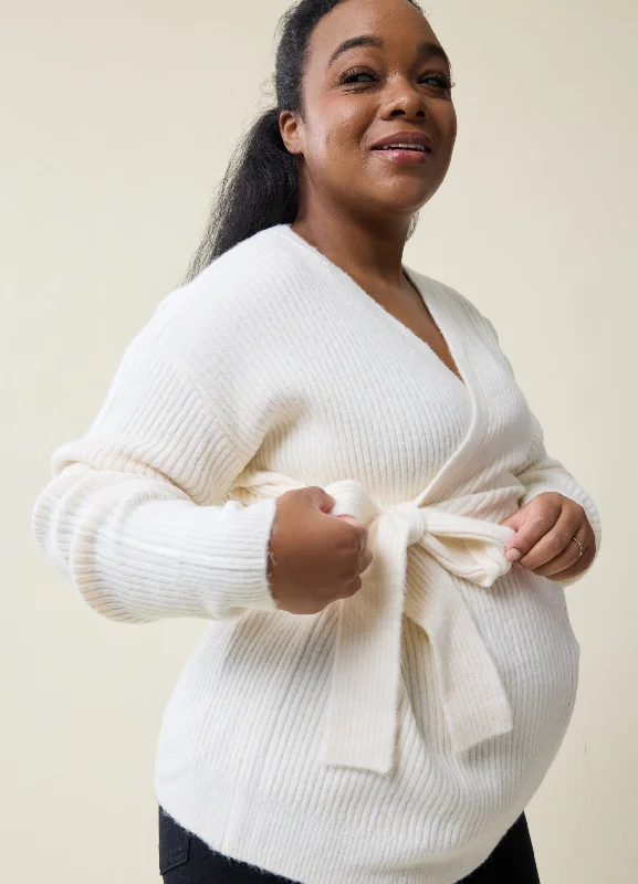 The Stay Connected Maternity + Nursing Sweater Cream