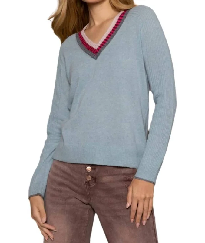 To The Point Sweater In Shore Blue