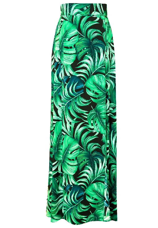 Jungle – Monstera Black / Green Vera Skirt