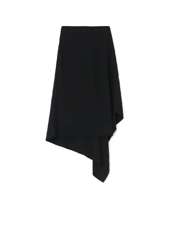 LYOCELL/RAYON GABARDINE SKIRT WITH ASYMMETRIC HEMLINE