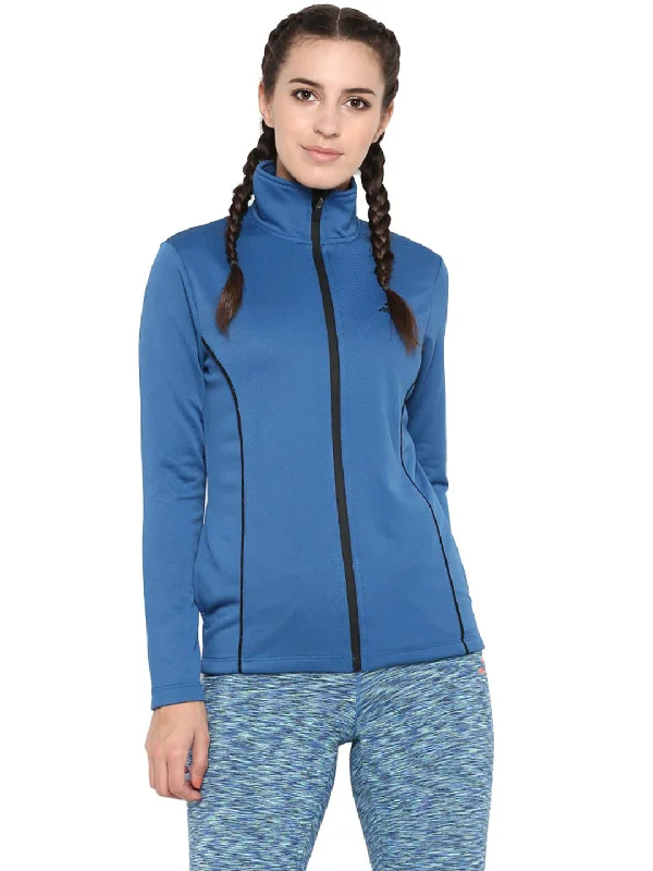 Alcis Women Blue Solid Jackets