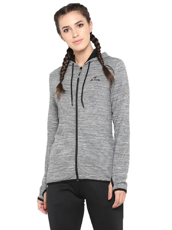 Alcis Women Grey Solid Jackets