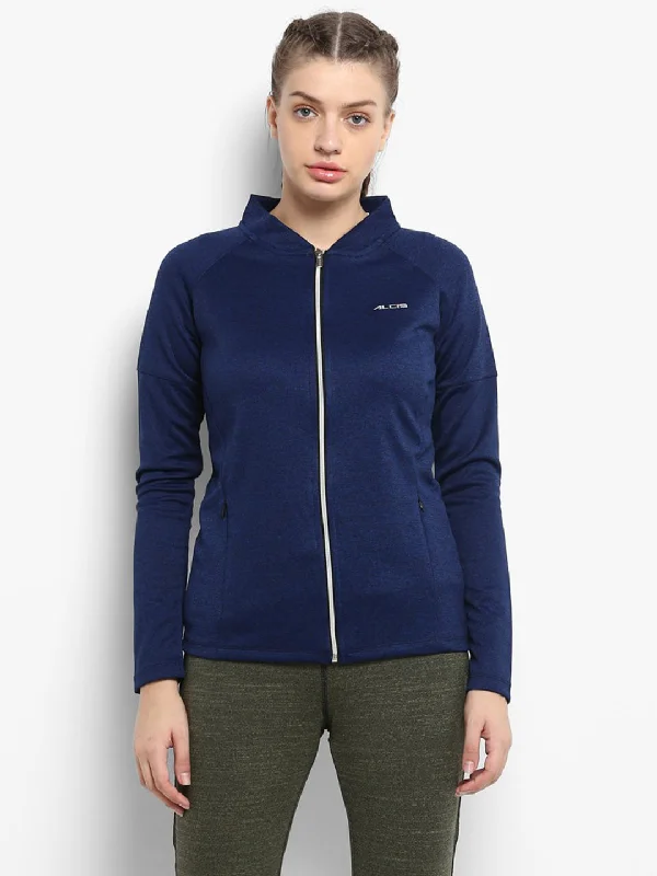 Alcis Women Navy Blue Solid Jackets