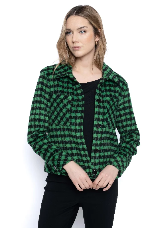 Button-Front Cropped Jacket