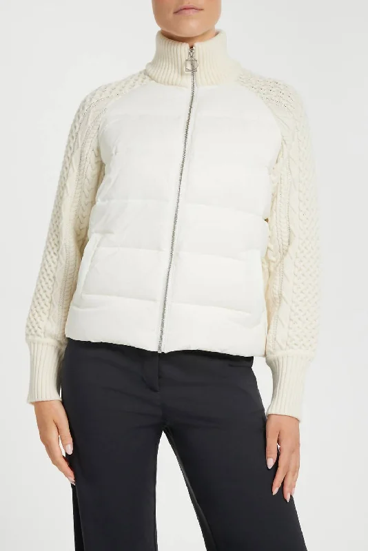 Kit Puffer Jacket In Ivory