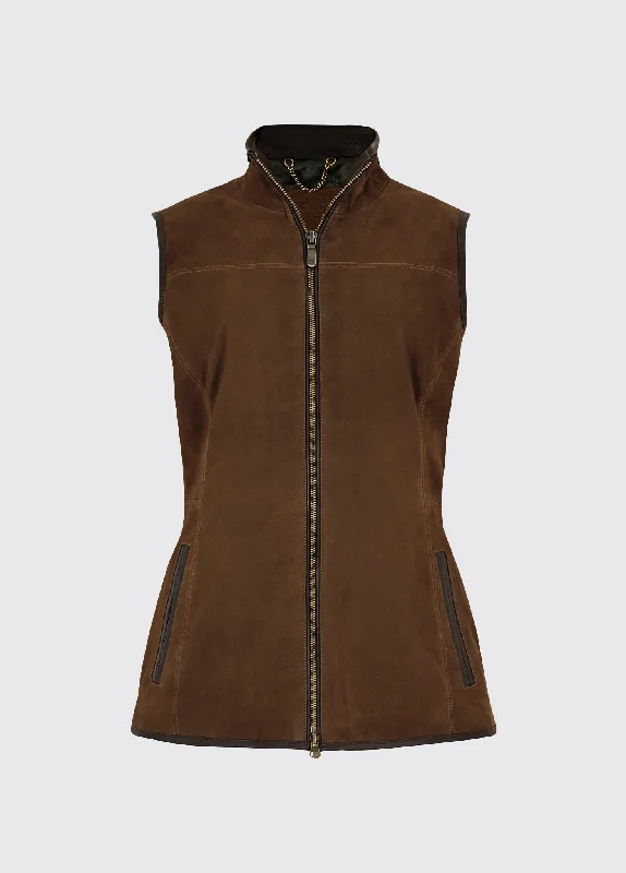 Kingston Leather Gilet - Walnut