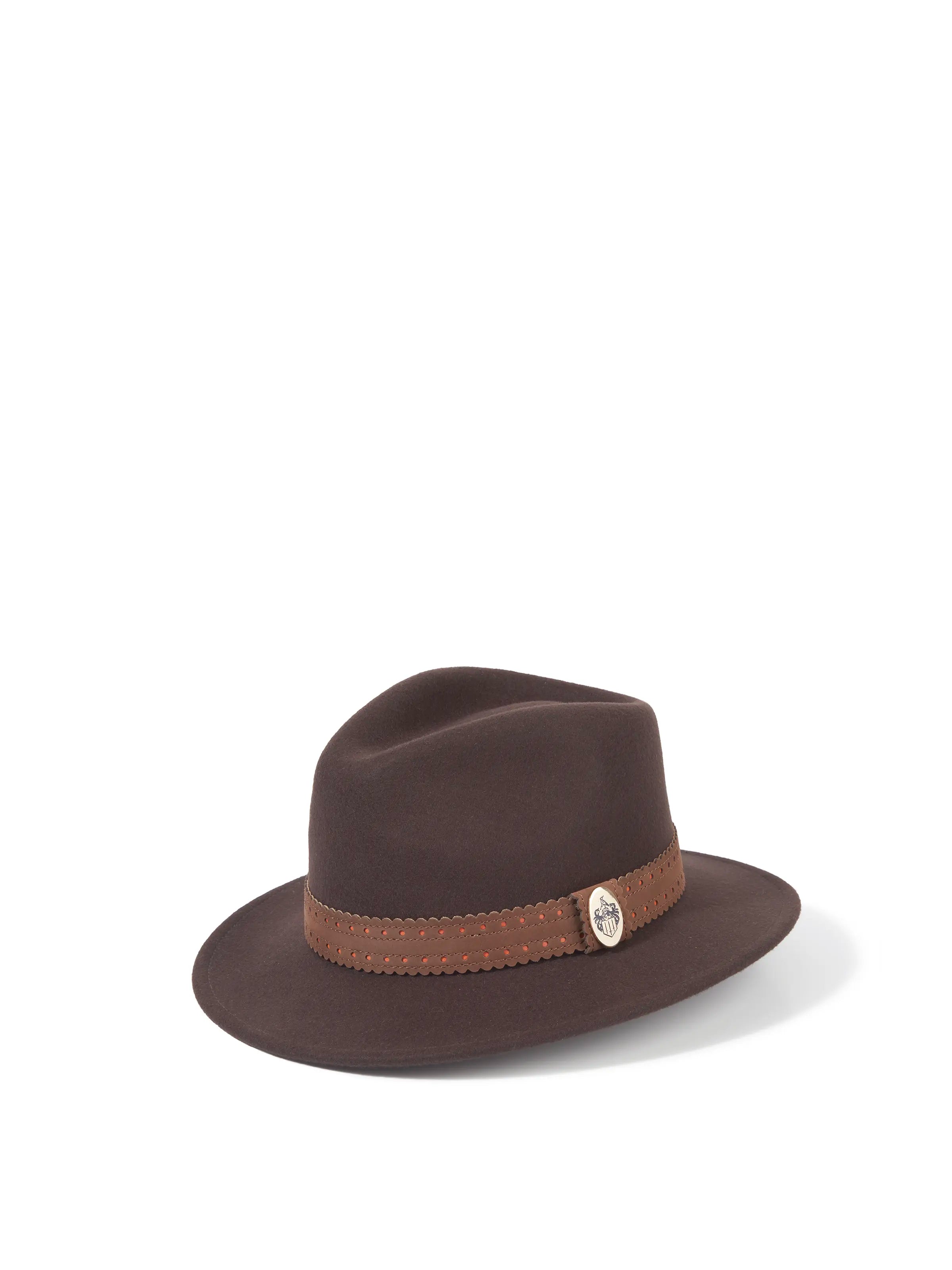 Hicks & Brown Waveney - Wool Fedora Brown