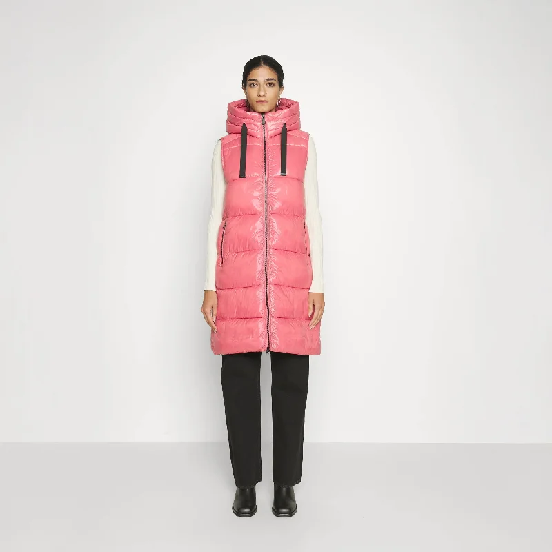 Woman's Iria Hooded Puffer Vest in Bloom Pink